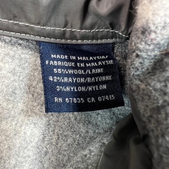 Vintage Y2K Nautica Jeans Heavy Flannel Shirt Jac Mens Large Gray Plaid Shacket - Picture 9 of 11